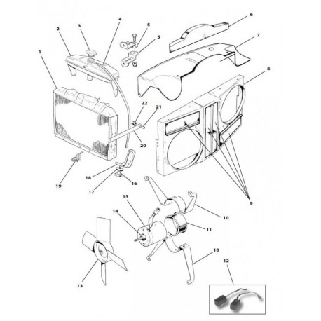 Radiateur de refroidissement (E V12 auto)