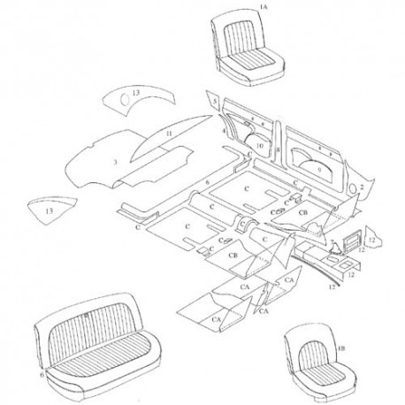 Garnissage intérieur complet (MK2, 340)