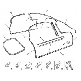 Joint de montant arrière de porte (E V12)