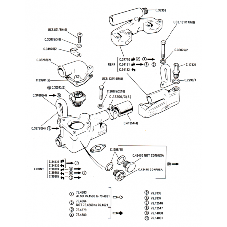 Thermostat 82° (E V12, XJ12)