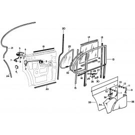 Vitre de porte arrière gauche ou droite (MK2, etc)